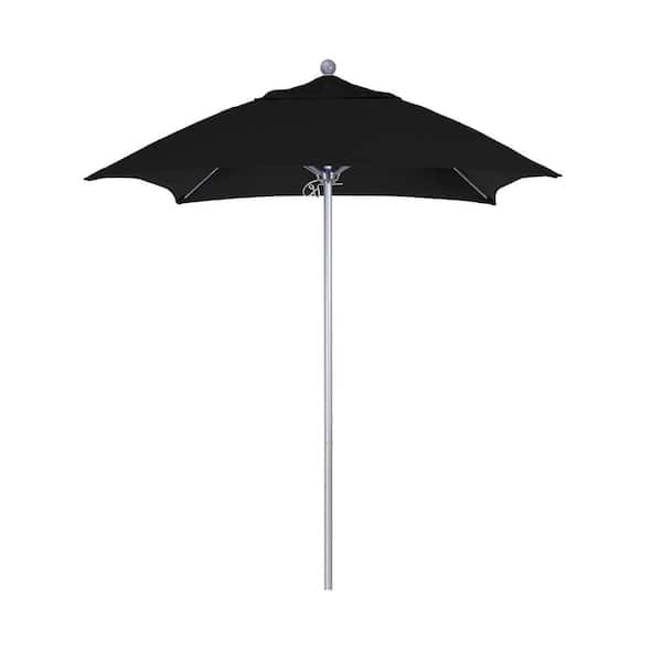 California Umbrella 6 Ft Square Silver Aluminum Commercial Market Patio With Fiberglass Ribs And Push Lift In Black Sunbrella Alto604002 5408 - 6 Patio Umbrella Canada