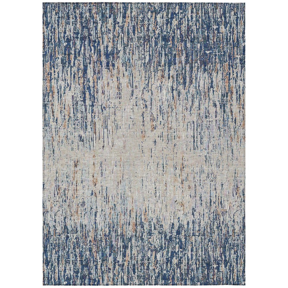 Chantille Machine Washable Indoor/Outdoor Abstract ACN2439 Navy 5 ft. x 7 ft. 6 in. Area Rug price history on PriceWatchPro