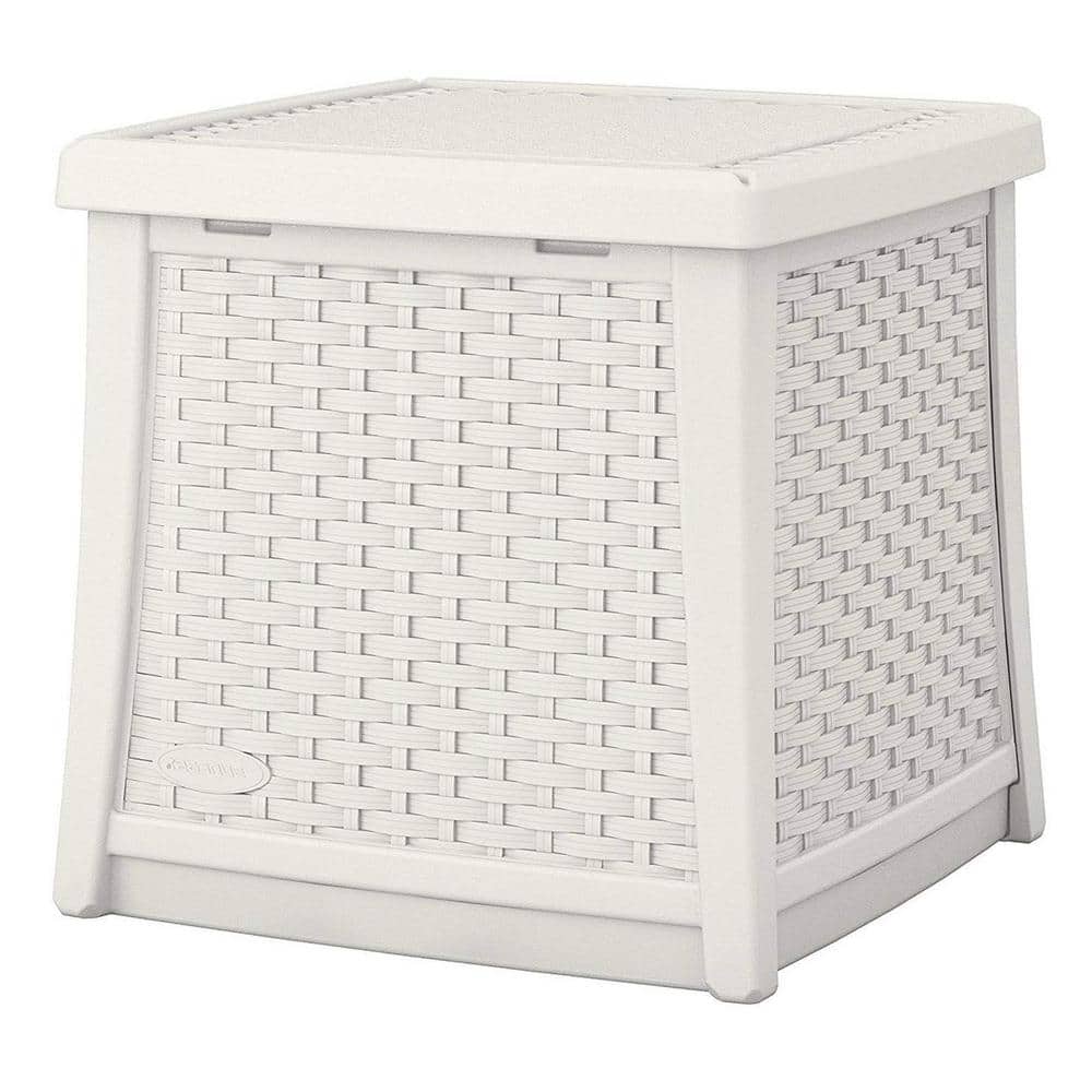 13 Gal. Resin Deck Box in White