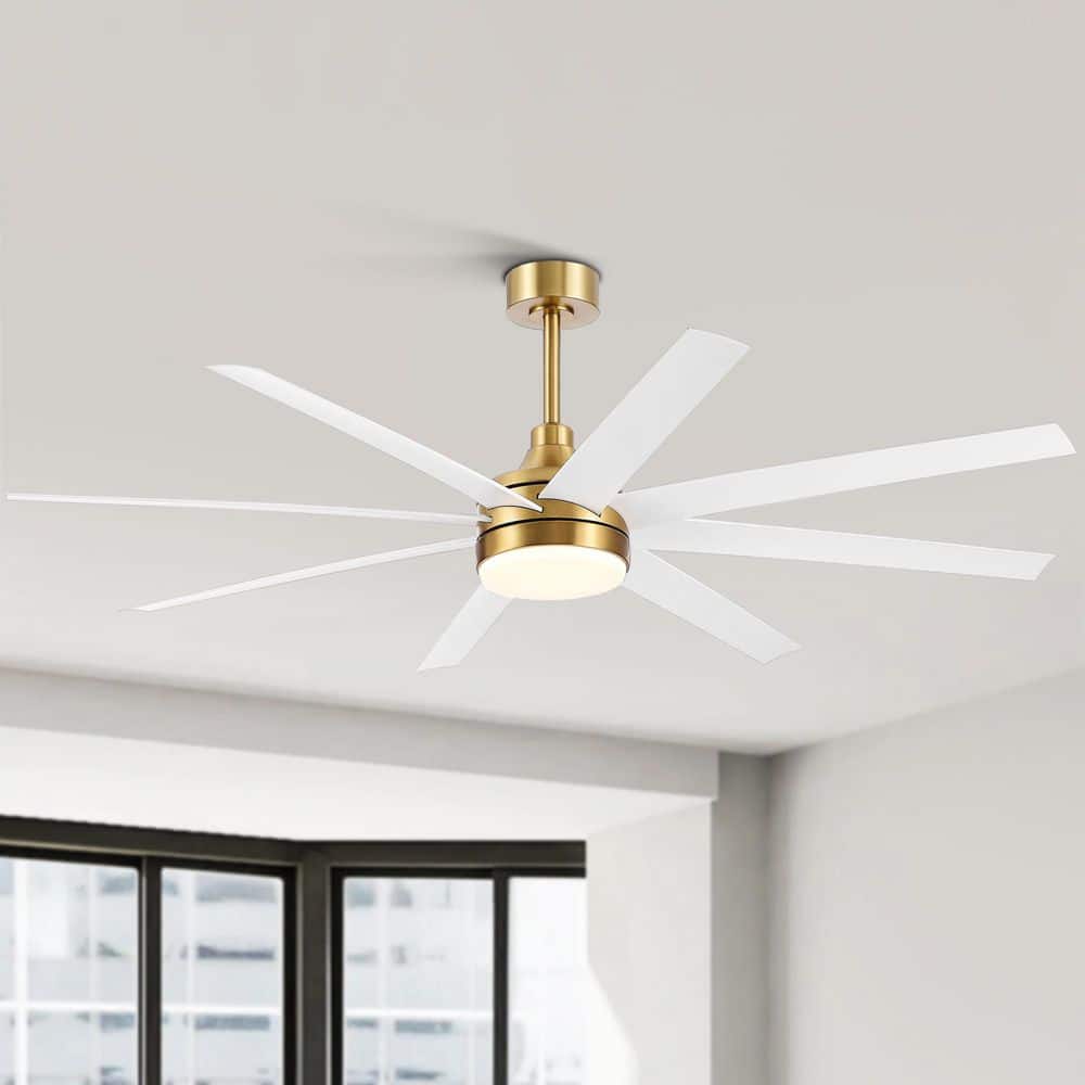 Breezary Archer 65 in. Integrated LED Gold Windmill Ceiling Fan