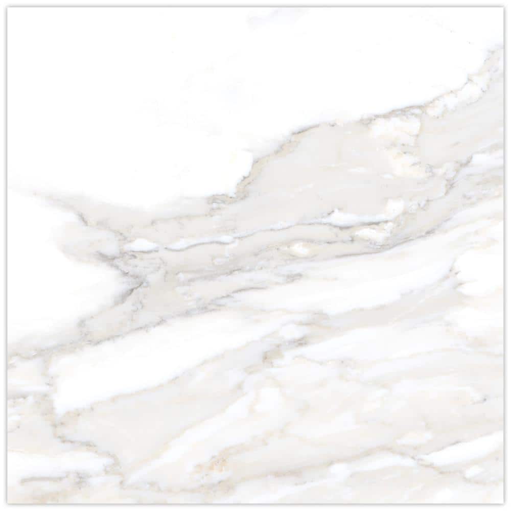 Merola Tile Ella Hill Calacatta 17-3/4 in. x 17-3/4 in. Ceramic