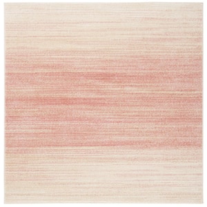 Adirondack Pink/Ivory 6 ft. x 6 ft. Gradient Square Area Rug