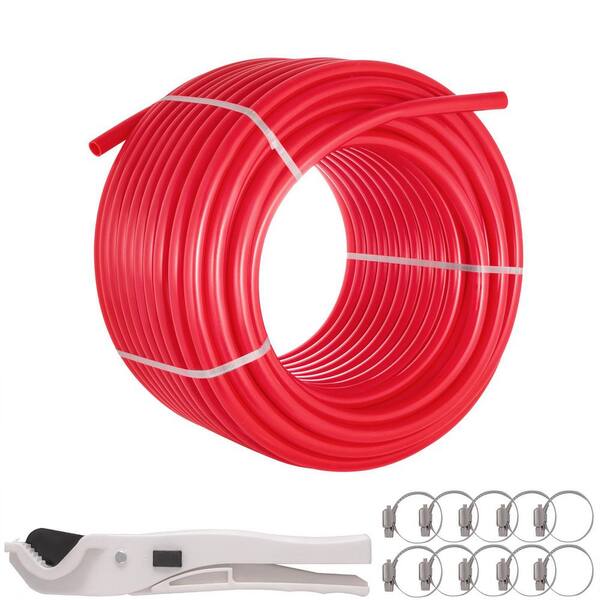 5/8 in. x 500Ft. PEX Tubing Oxygen Barrier O2 EVOH Pex-B Red Radiant Floor Heat Durable Plumbing Flexible
