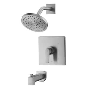 Dean Single Handle 1-Spray Tub and Shower Faucet 1.8 GPM with Pressure Balance in. Brushed Nickel (Valve Included)