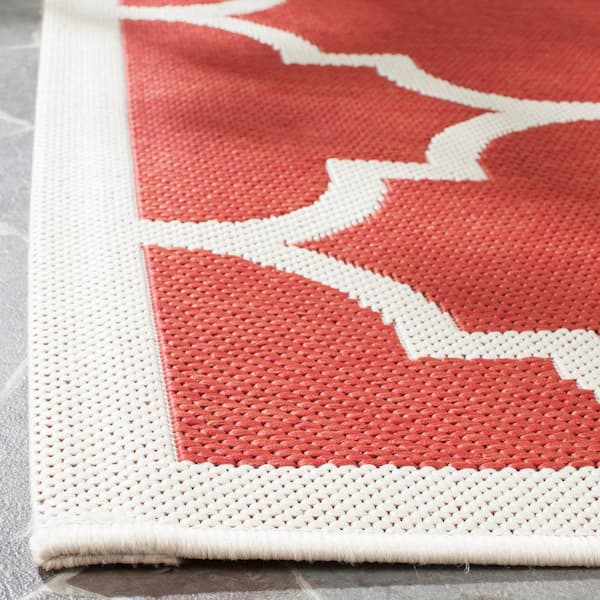 Square 7/'10/" Transitional for sale online Safavieh Courtyard Red Indoor Outdoor Rug