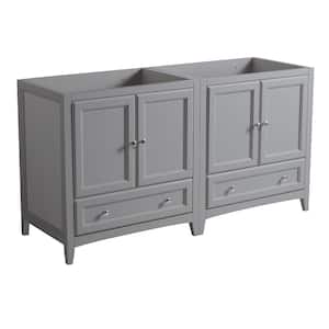 Oxford 59 in. W Traditional Double Bath Vanity Cabinet Only in Gray