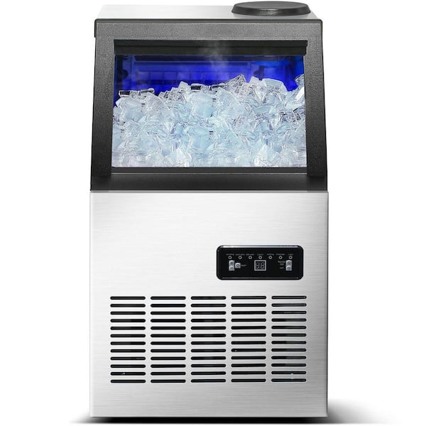 Zomagas 17 in. 120 lb. Freestanding Ice Maker in Stainless Steel