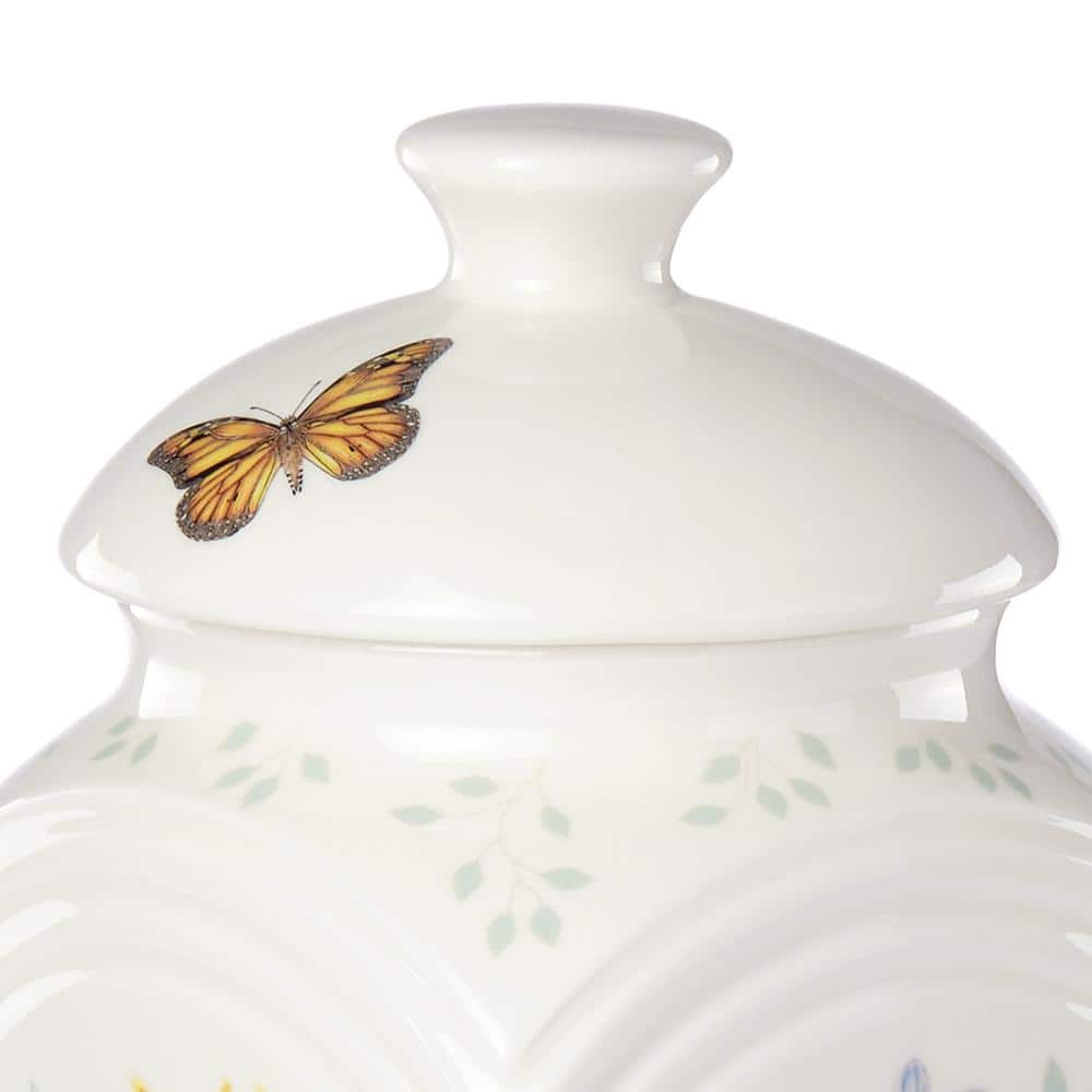 Butterfly Meadow White Ceramic Kitchen Canister Set