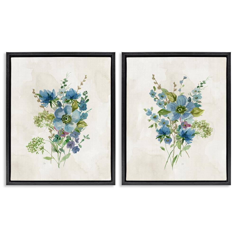 Delicate Blossom Bundles by Nan 2-Pieces Black Floater Frame Nature Graphic Art Print 31 in. x 25 in. price history on PriceWatchPro