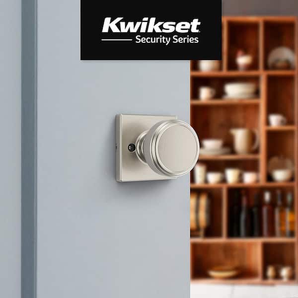 Maven Satin Nickel Square 2.71 in. Half Dummy Round Door Knob