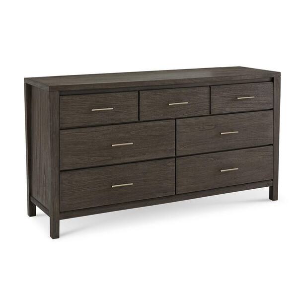 Benjara 19 in. Brown 7-Drawer Wooden Dresser Without Mirror