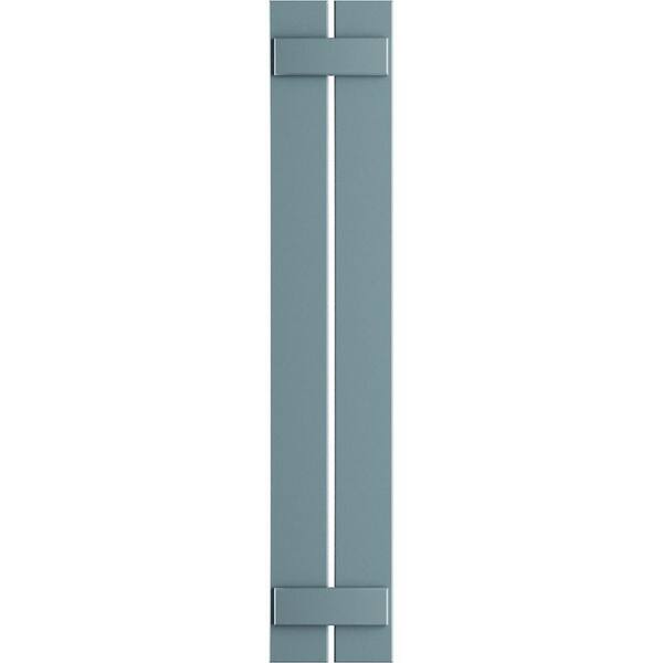 Ekena Millwork 11-1/4 in. x 72 in. True Fit PVC 2-Board Spaced Board and Batten Shutters Pair in Peaceful Blue
