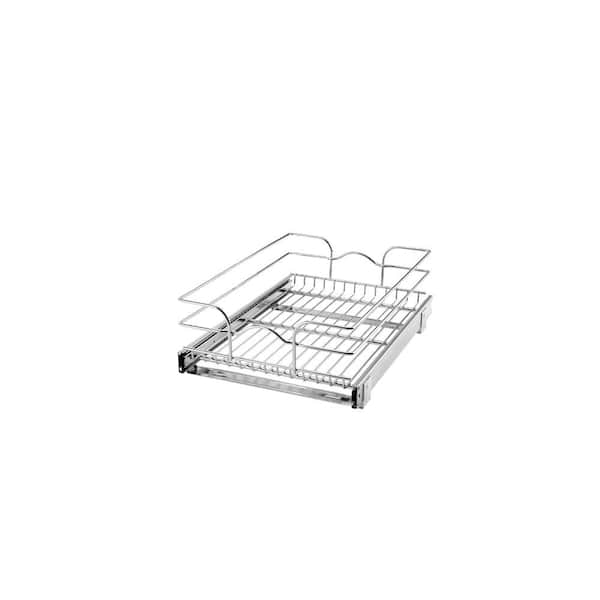 Rev-A-Shelf 7 in. H x 14.375 in. W x 20 in. D Base Cabinet Pull-Out Chrome Wire Basket