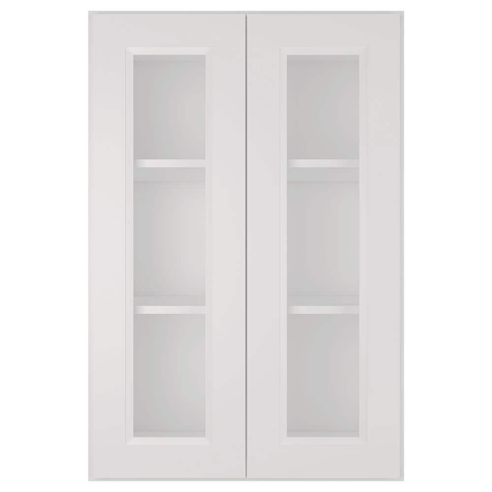 HOMEIBRO 24 in W X 12 in. D X 36 in. H in Raised Panel Dove Plywood ...