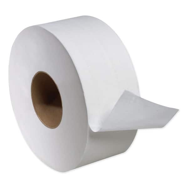 General Supply 3.3 in. x 700 ft. 2-Ply Jumbo Roll Bath Tissue in White  (12/Carton) GEN9JUMBOB - The Home Depot