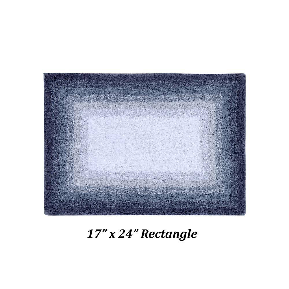 Gray Cotton Tufted Ombre Bath Rug Set, 2 Pieces