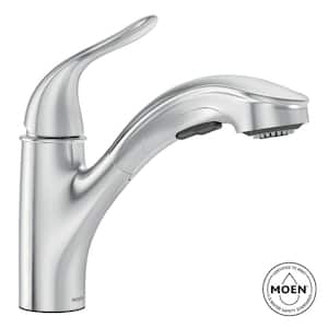 Brecklyn Single-Handle Pull-Out Sprayer Kitchen Faucet with Power Clean in Chrome