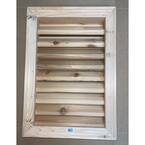 16 in. x 24 in. Rectangular Wood Built-in Screen Gable Louver Vent W/ Brickmould trim