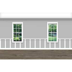 .75 in. D x 36 in. W x 94. in. L Unfinished Aspen Wood Carver Wainscot Kit Panel Moulding