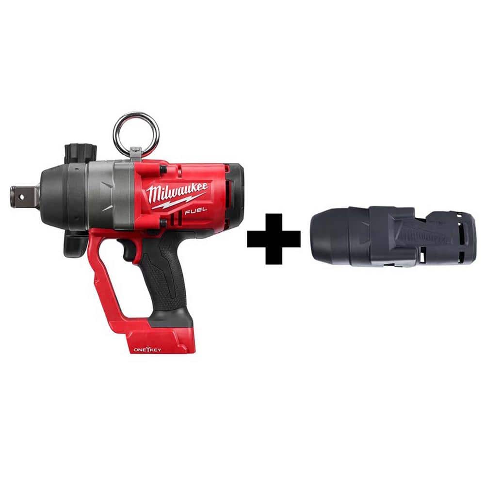 Milwaukee M18 FUEL ONE-KEY 18V Lithium-Ion Brushless Cordless 1 in. Impact Wrench with Friction Ring & Protective Boot -  2867-20-49B