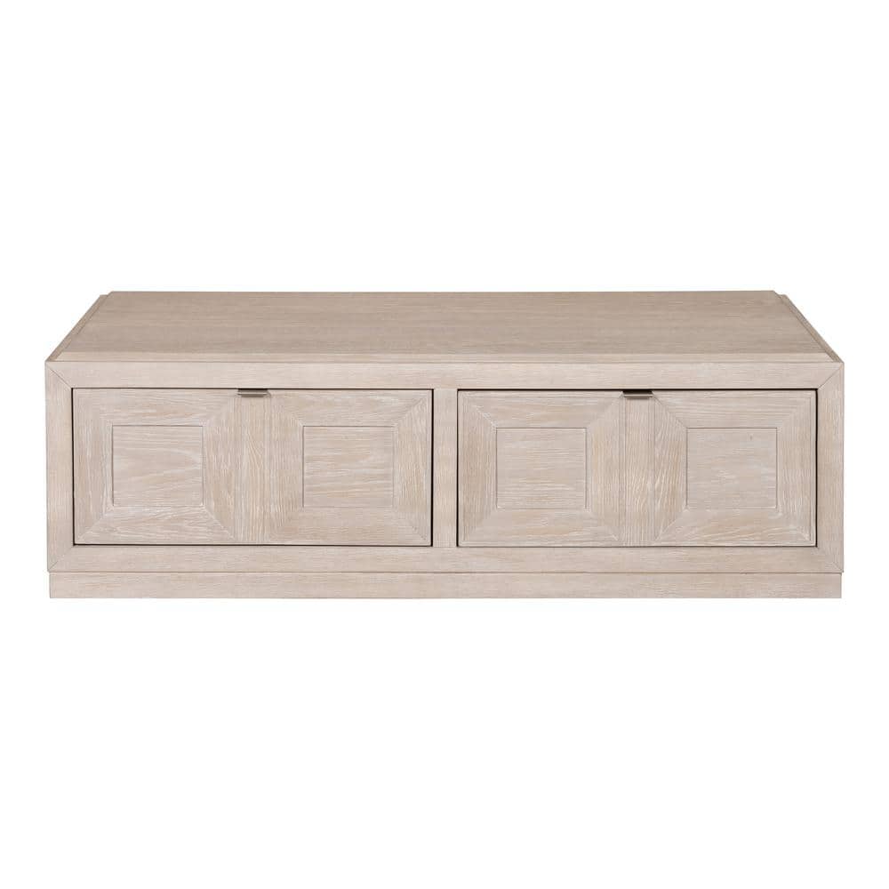 Tawny Brown Rectangular Wood Coffee Table with Storage