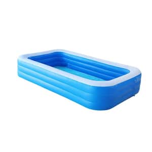 120 in. x 72 in. Rectangular 22 in. D Inflatable Swimming Pool Family Full-Sized Swimming Pool with No Print