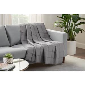 Ultimate Zen Rest Grey Polyester 48 in. W x 72 in. L 12 lb. Weighted Blanket