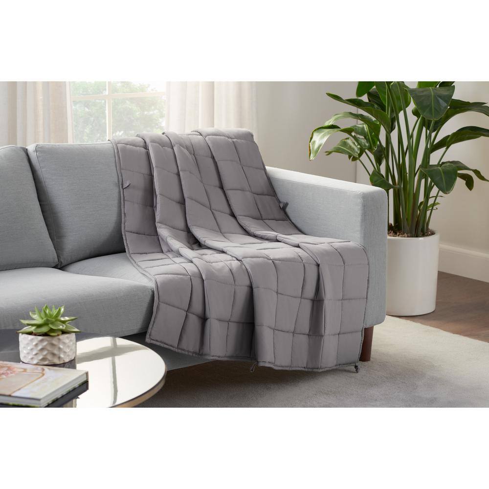Serta Ultimate Zen Rest Grey Polyester 48 in. W x 72 in. L 10 lb