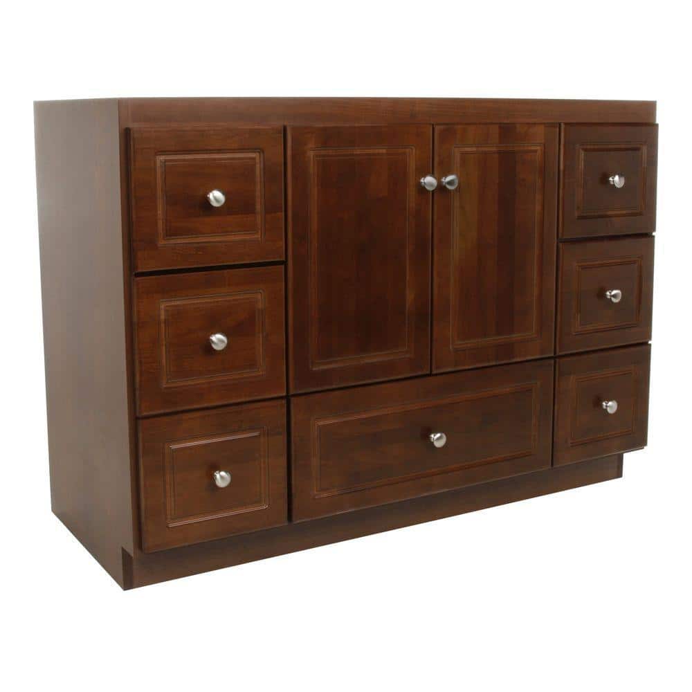 Ultraline 48 in. W x 21 in. D x 34.5 in. H Bath Vanity Cabinet without Top 