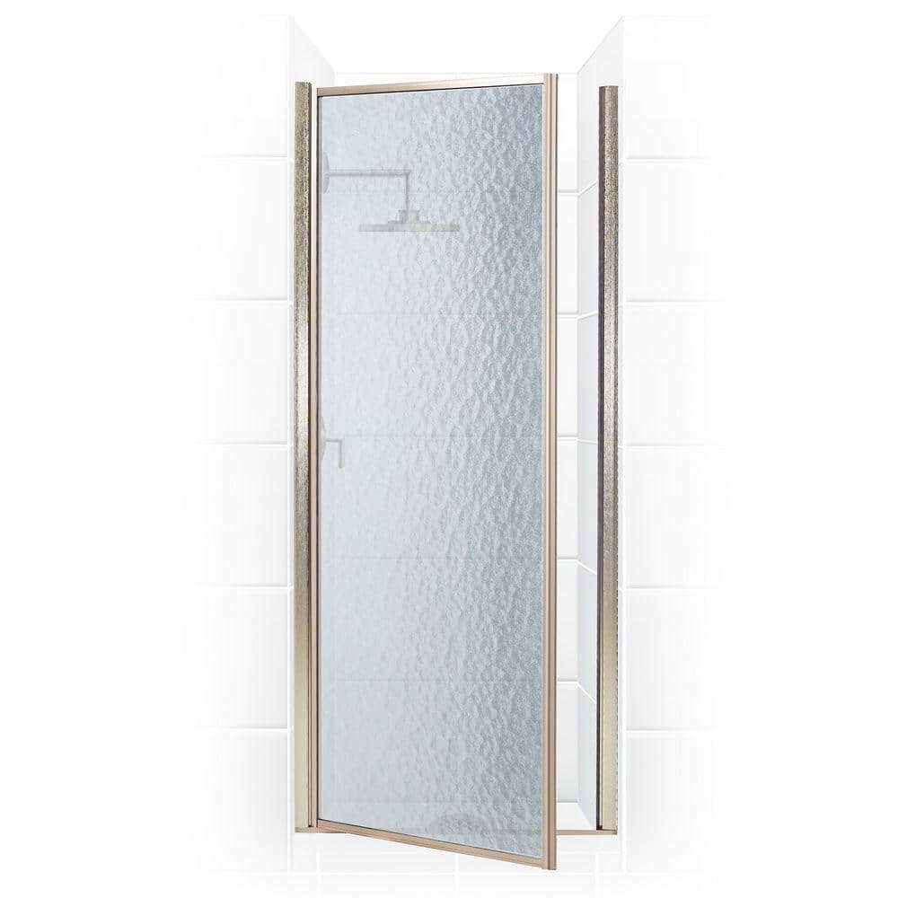 Legend 27.625 in. to 28.625 in. x 69 in. Framed Hinged Shower Door in Brushed Nickel with Obscure Glass price history on PriceWatchPro