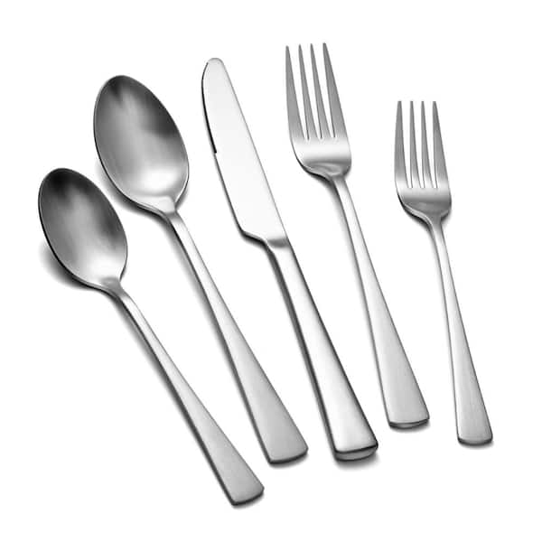 40-Piece Classic Silver Stainless Steel Flatware Set(Service for 8)