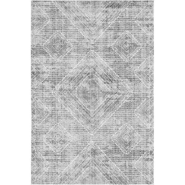 nuLOOM Karie Light Gray 8 ft. x 11 ft. Tribal Area Rug