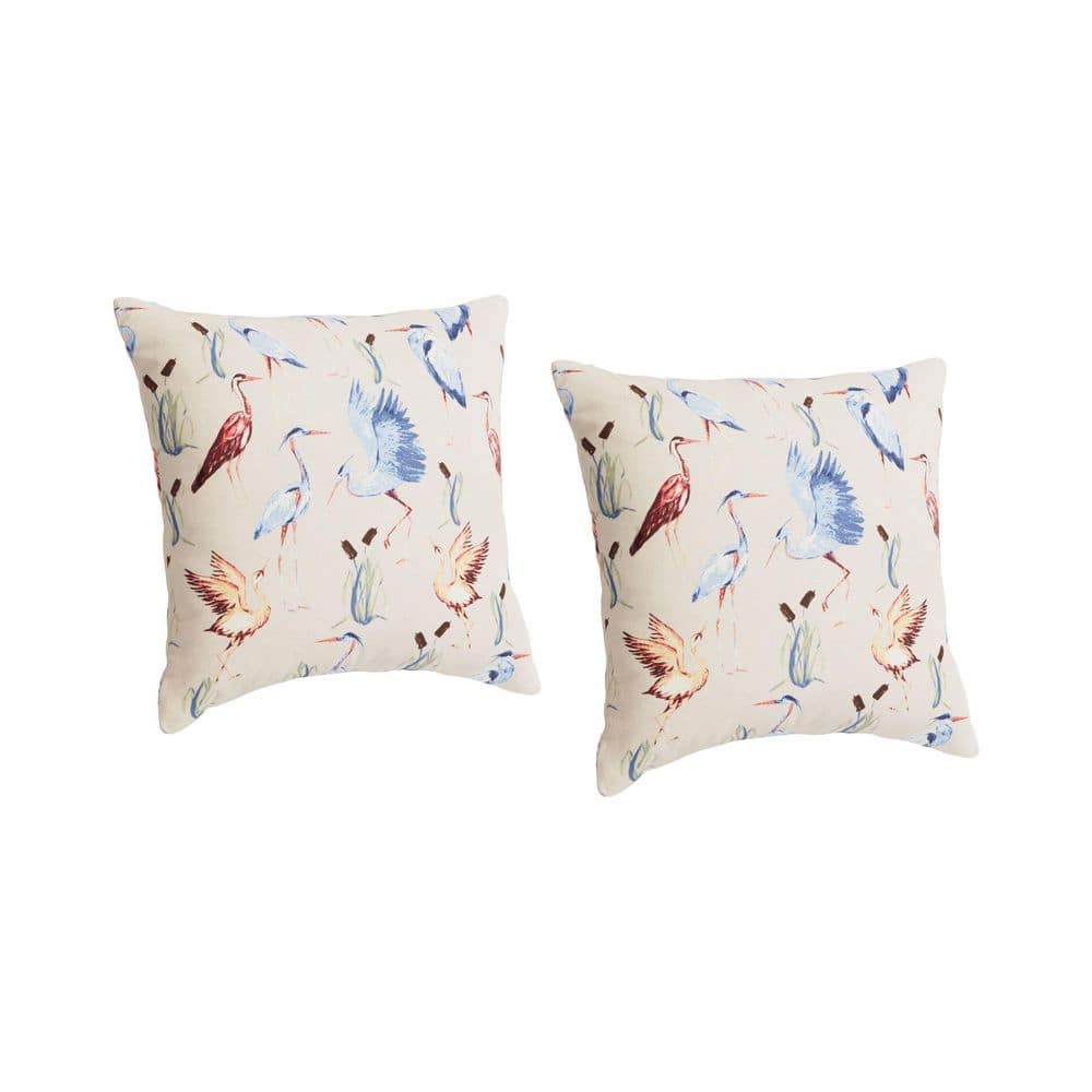 18 in. x 18 in. Outdoor Patio Throw Pillow in Allover Bird (Set of 2) price history on PriceWatchPro