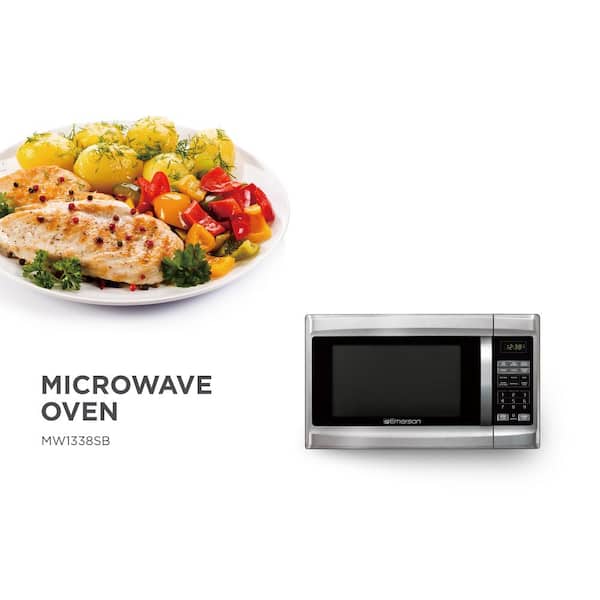 Cuisinart 1.1 cu. ft Counter Top Microwave with Sensor Cook and Inverter  Technology in Black and Stainless steel CMW-110 - The Home Depot