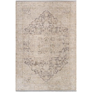 Rivaldo Light Brown/Cream Medallion 2 ft. x 3 ft. Indoor Area Rug