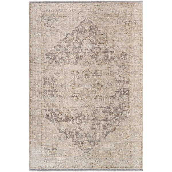 Livabliss Rivaldo Light Brown/Cream Medallion 9 ft. x 13 ft. Indoor Area Rug