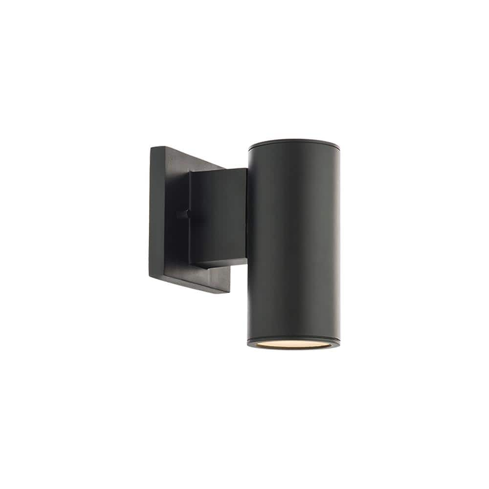 black cylinder wall light