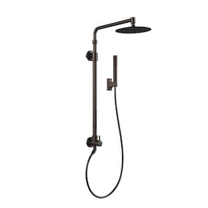 Atlantis 3-Spray Patterns with 2.5 GPM 10 in. Wall Mounted Dual Shower Heads with Body Jets in Oil-Rubbed Bronze
