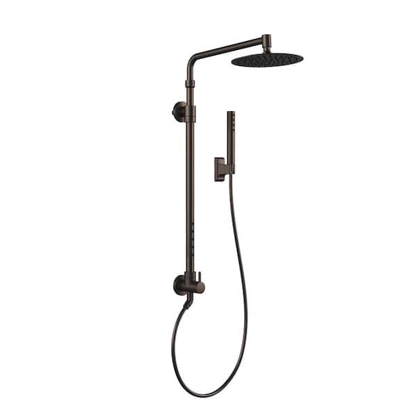 PULSE Showerspas Atlantis 3-Spray Patterns with 2.5 GPM 10 in. Wall Mounted Dual Shower Heads with Body Jets in Oil-Rubbed Bronze