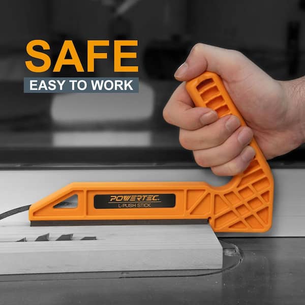 Plastic L Push Stick Deluxe L-Shaped Woodworking Push Tools (2-Pack)