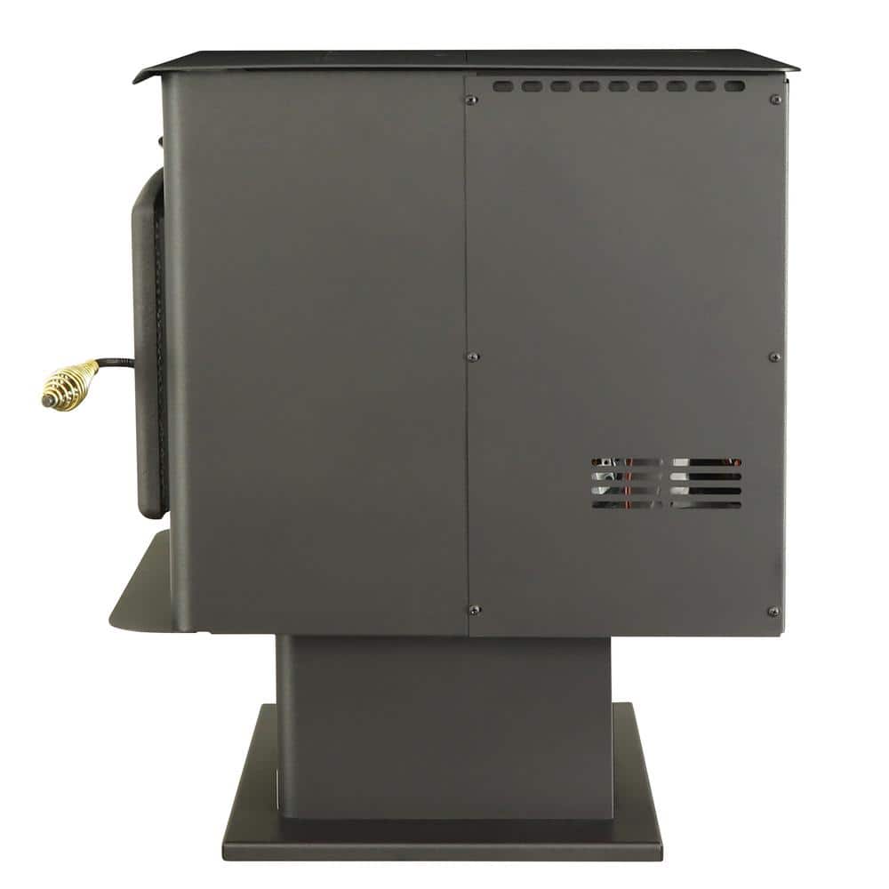 Black Steel Freestanding Pellet Stove with Blower