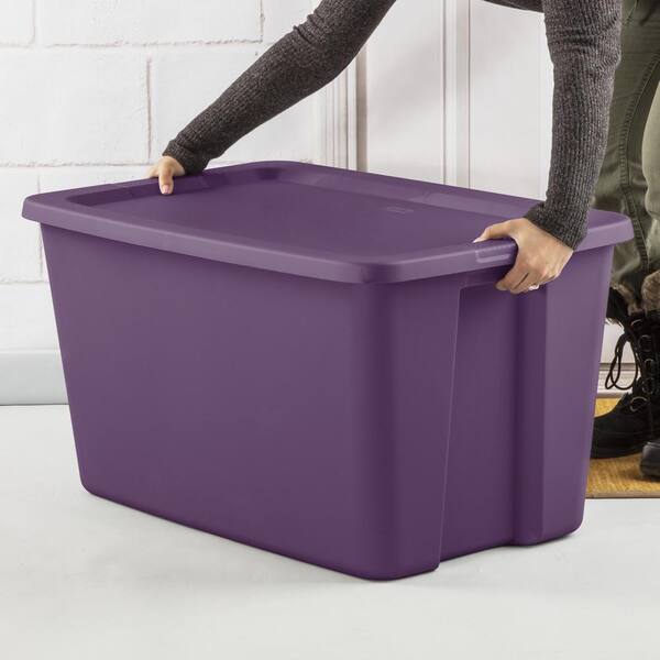 32-Pack Sterilite Lidded Stackable 18 Gallon Storage Tote Container,  Purple, 1 Piece - Kroger