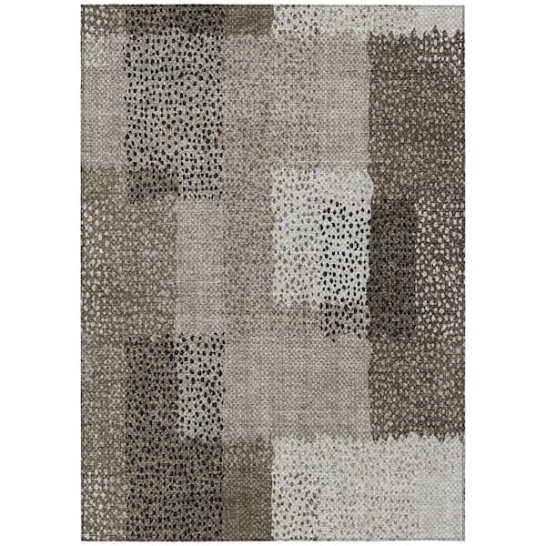 Chantille Machine Washable Indoor/Outdoor Abstract ACN2868 Brown 5 ft. x 7 ft. 6 in. Area Rug