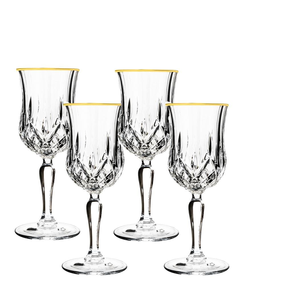 Triangular Wine Glass with Gold Rim for Sale – Black Whale Home
