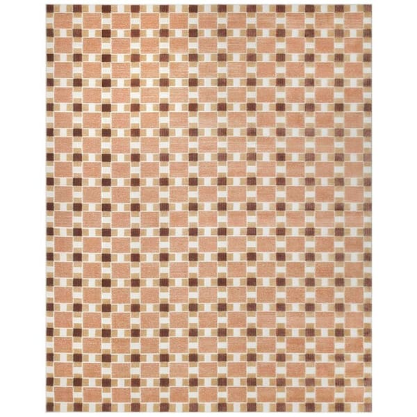 Nordic Rust 10 ft. x 14 ft. Geometric Contemporary Area Rug