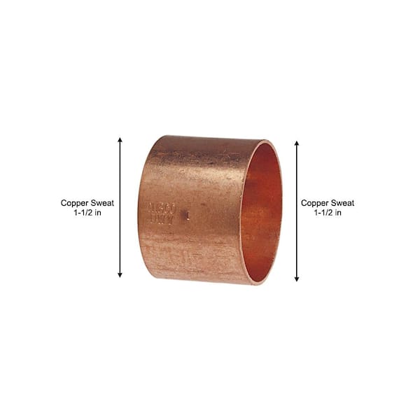 Everbilt 1-1/2 in. Copper DWV Cup x Cup Coupling Fitting C901HD112