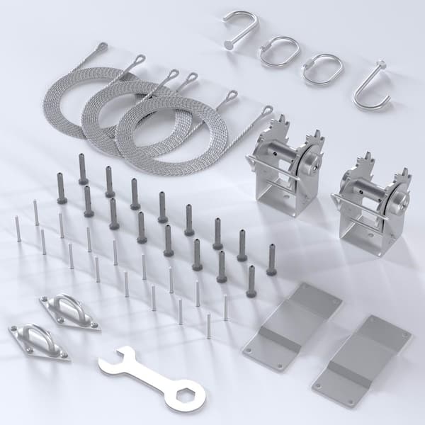 Rectangle Square Sun Shade Sail Installation Winch Hardware Kit