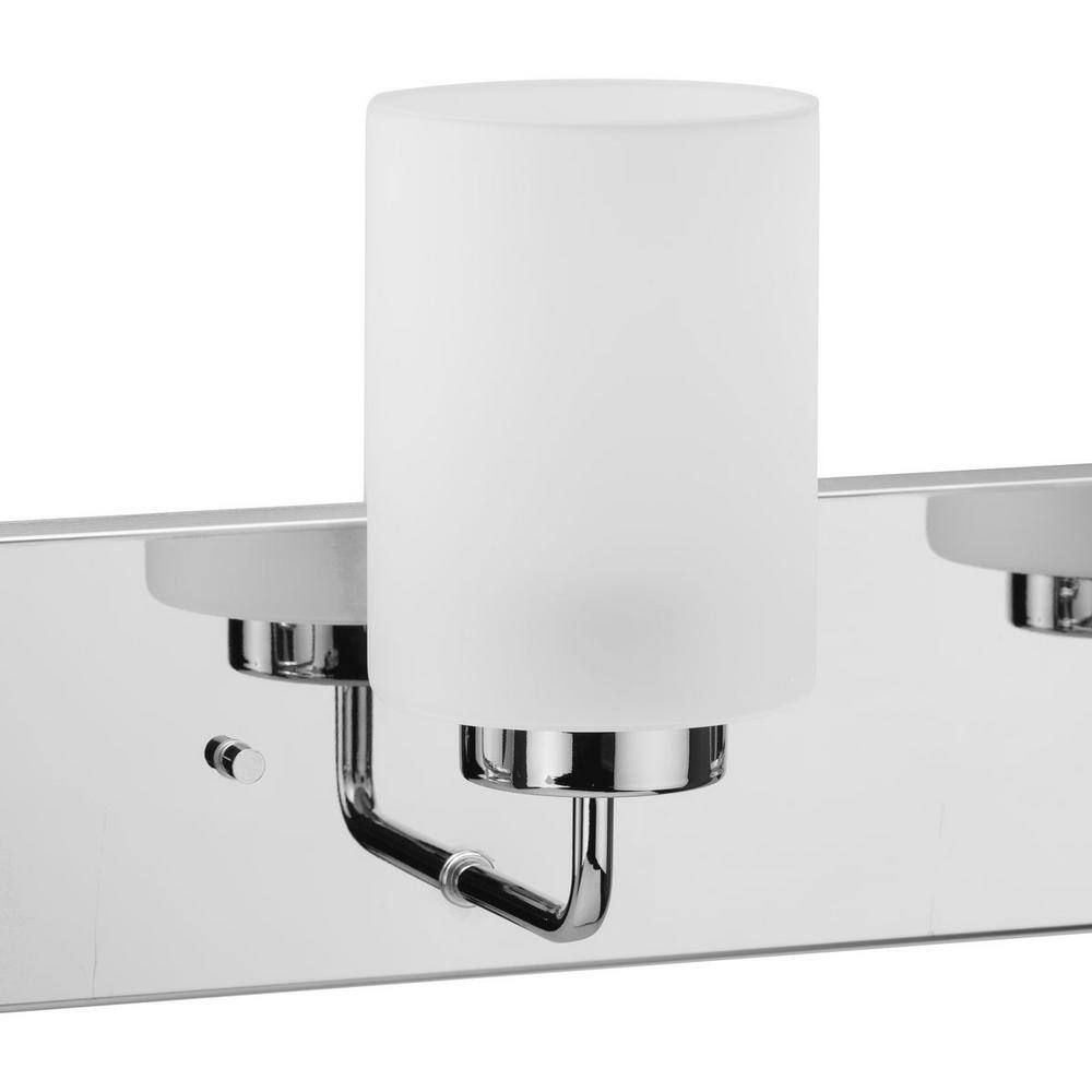 48-Inch Polished Chrome and Etched Glass 6-Light Bath Vanity Fixture