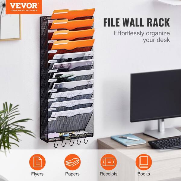 EasyPAG 10 Tier A4 Mesh in Tray Monteer Muur Bestand Houder EasyPAG 10 Tier A4 Mesh in Tray Monteer Muur Bestand Houder