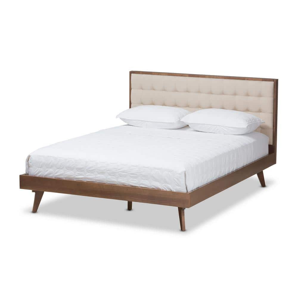 Baxton Studio Soloman Light Beige King Platform Bed 28862 7680